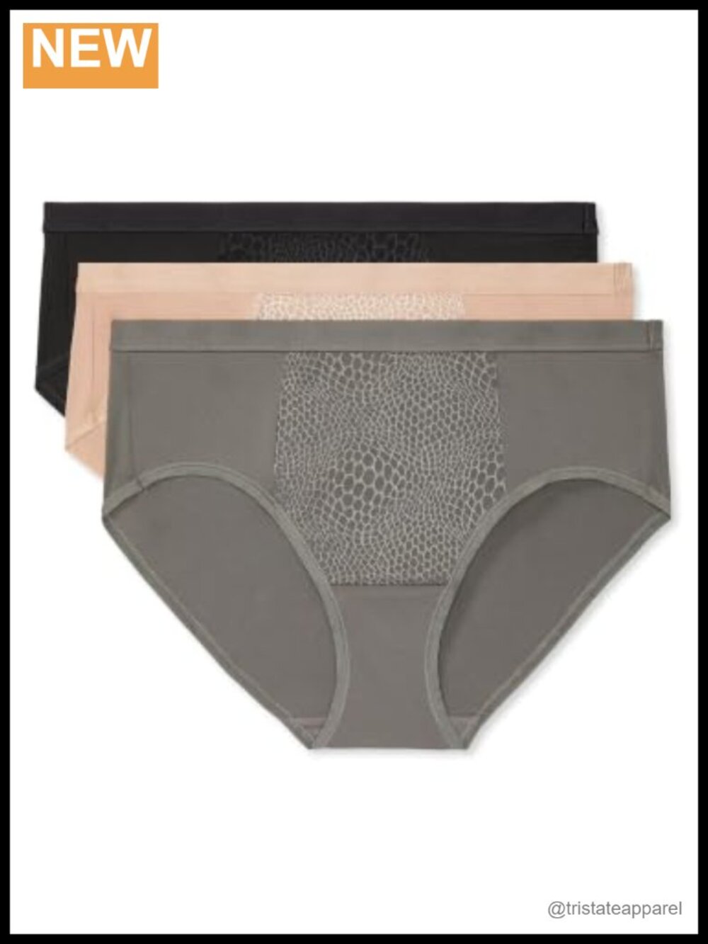 Tummy Smoothing Hipster Panties Mid Waist Full Coverage 3 Pack